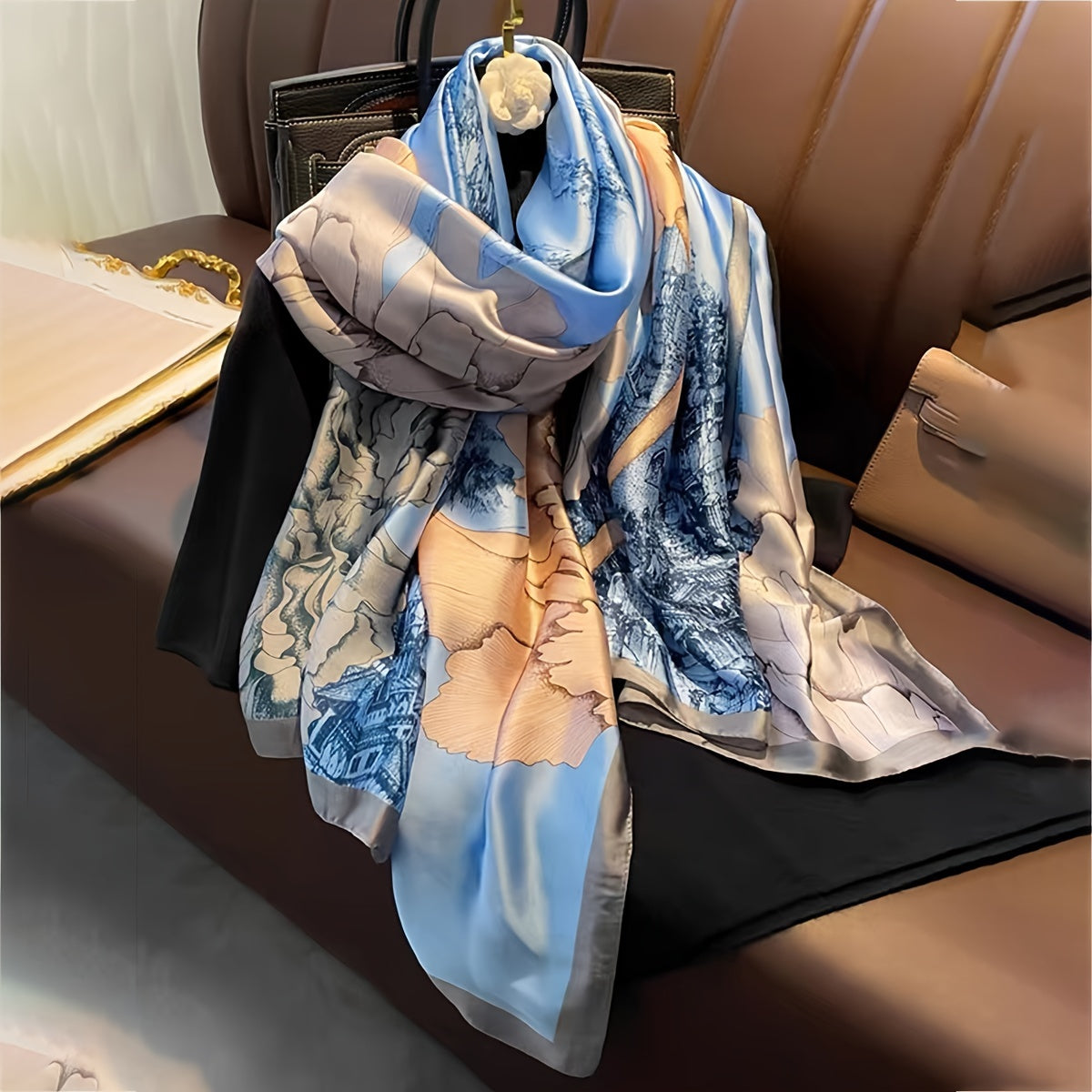 Elegant Landscape Print Scarf