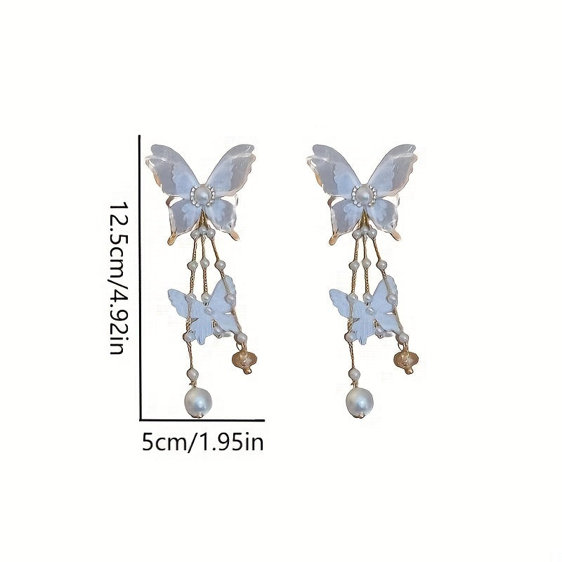 Elegant Butterfly Tassel  Earrings