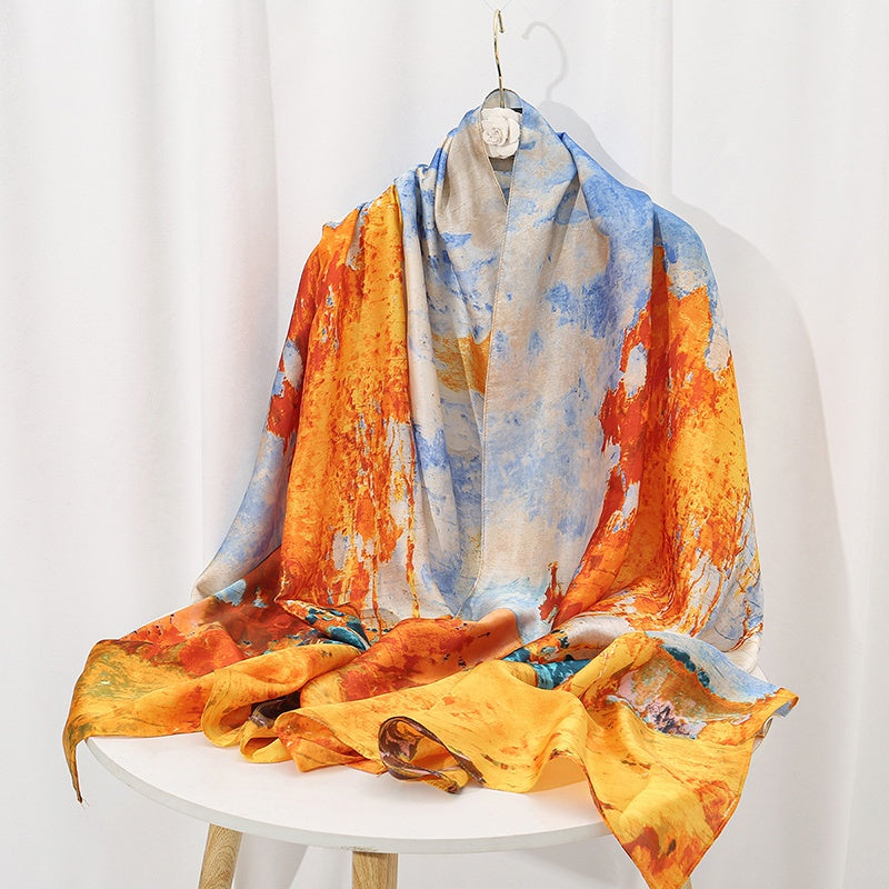 Elegant Landscape Print Scarf
