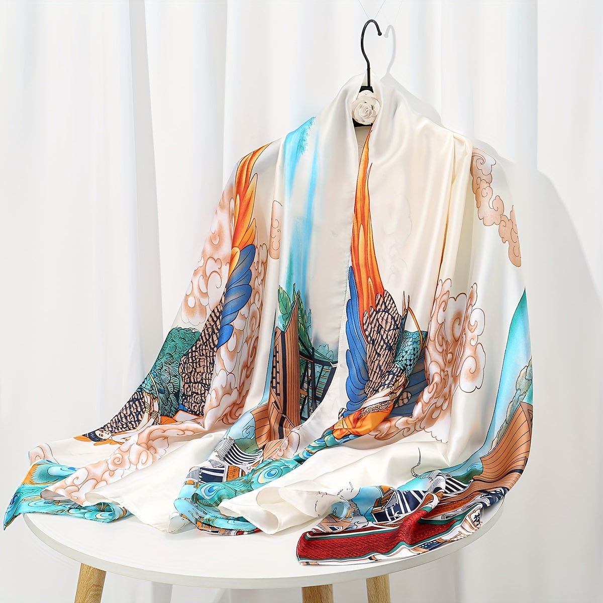 Elegant Landscape Print Scarf