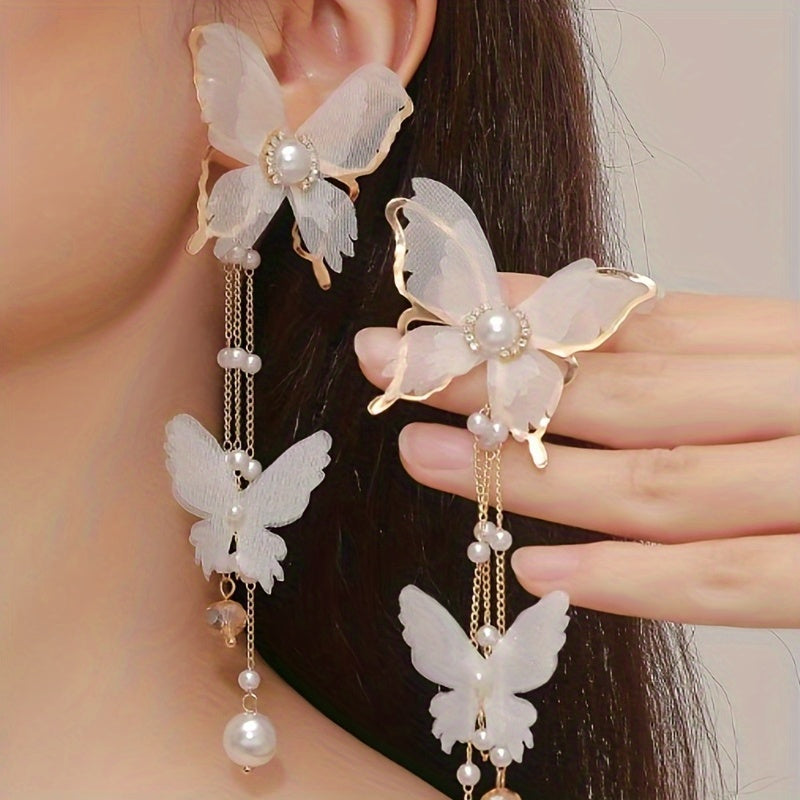 Elegant Butterfly Tassel  Earrings