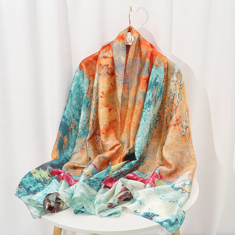 Elegant Landscape Print Scarf