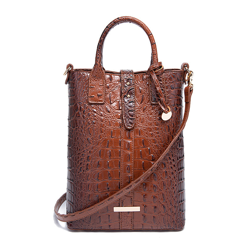 Elegant Crocodile Pattern Tote Bag
