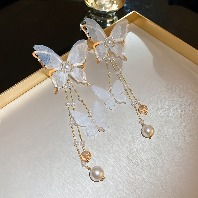 Elegant Butterfly Tassel  Earrings