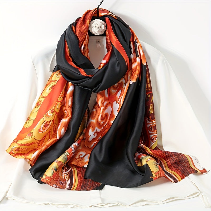 Elegant Landscape Print Scarf