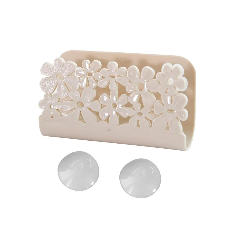 Sink suction cup sponge rack