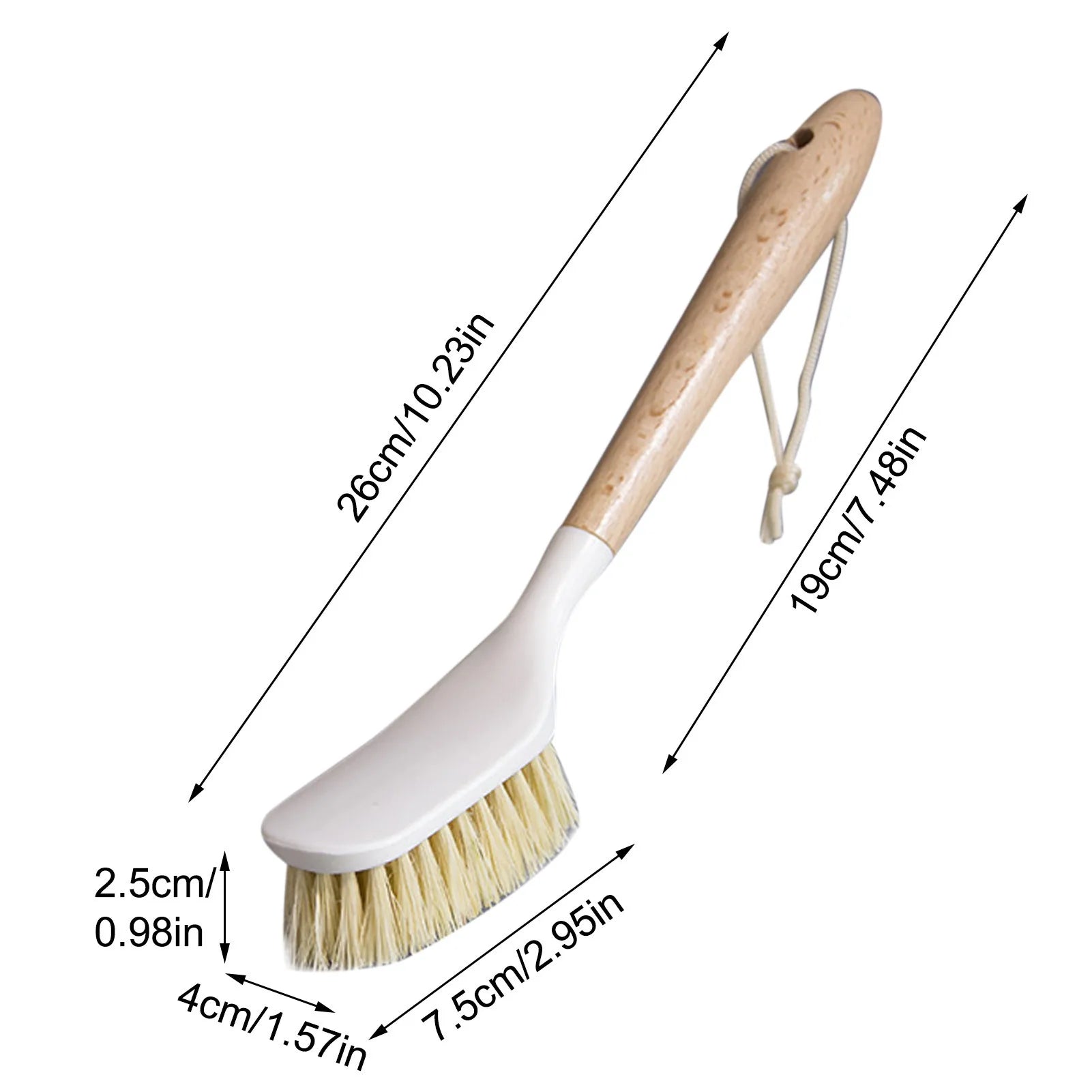 Handle and Sisal Bristles Scrub Brush