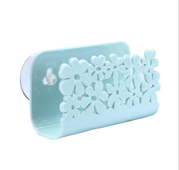 Sink suction cup sponge rack