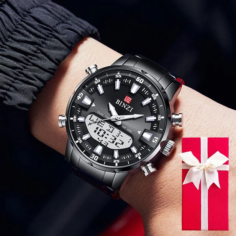 Men Stainless Steel Band Wrist Watch