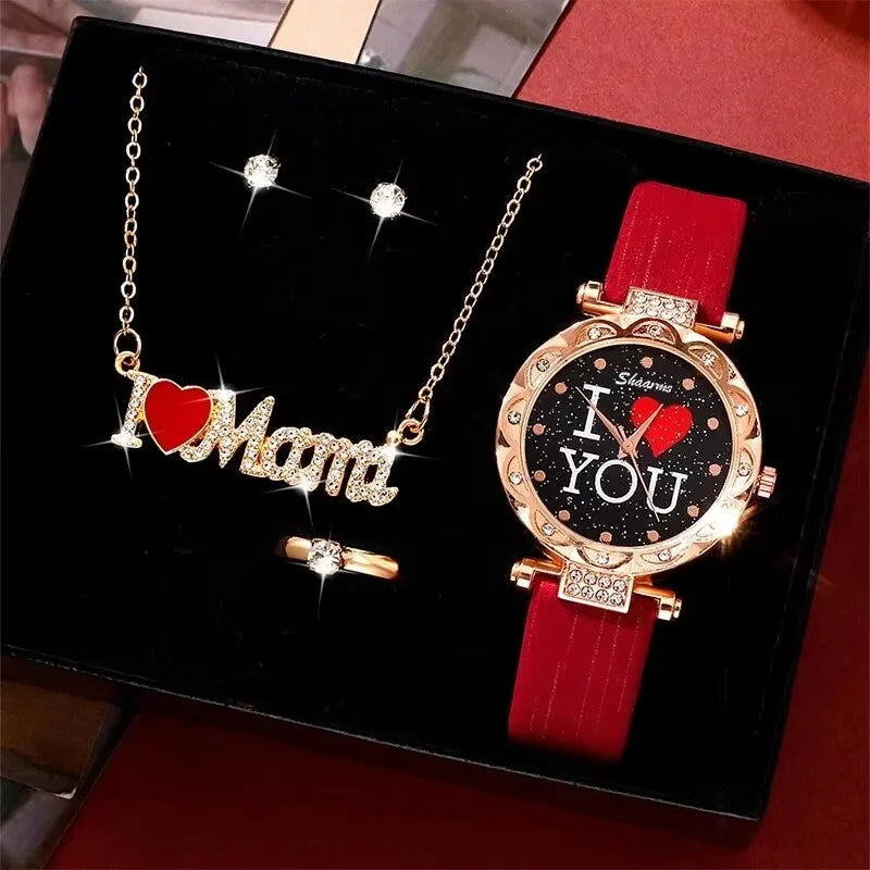 5pcs Set Women Watches
