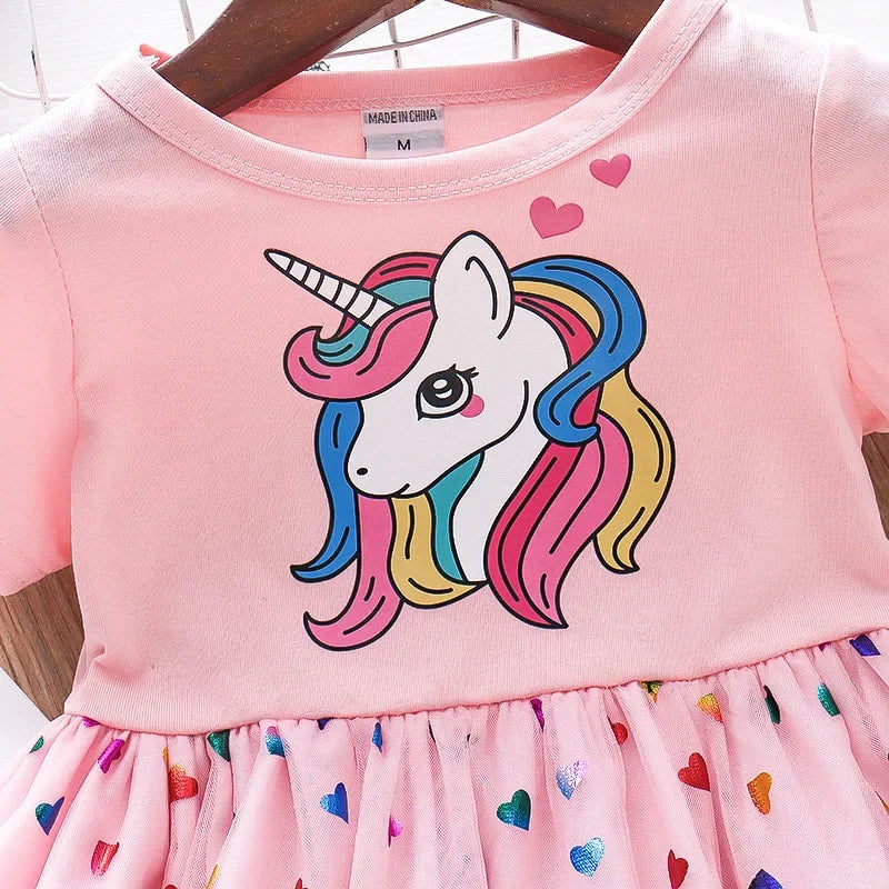 Unicorn Girls Sequins Dress