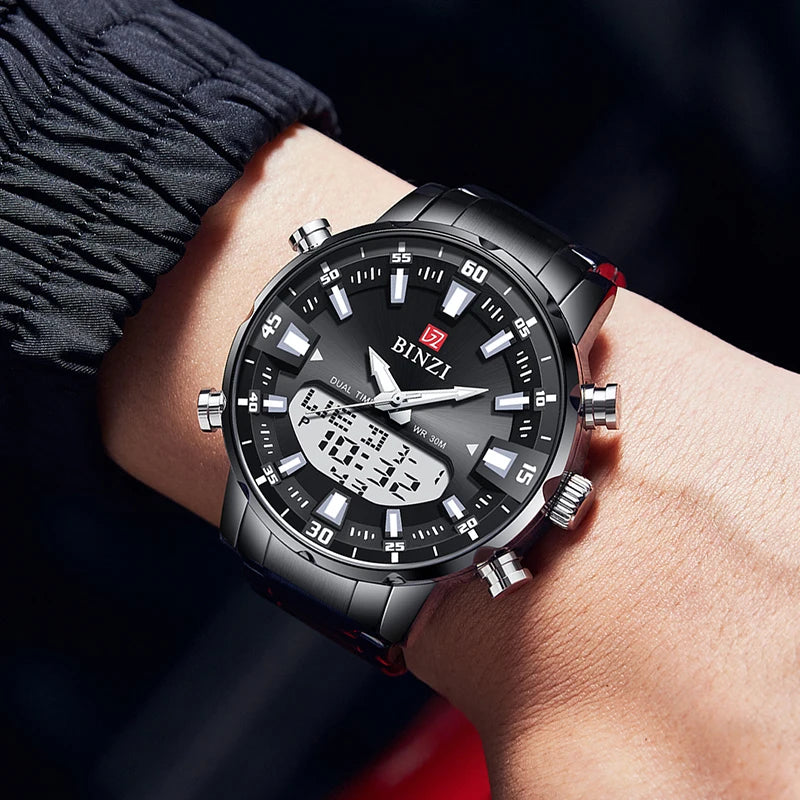 Men Stainless Steel Band Wrist Watch