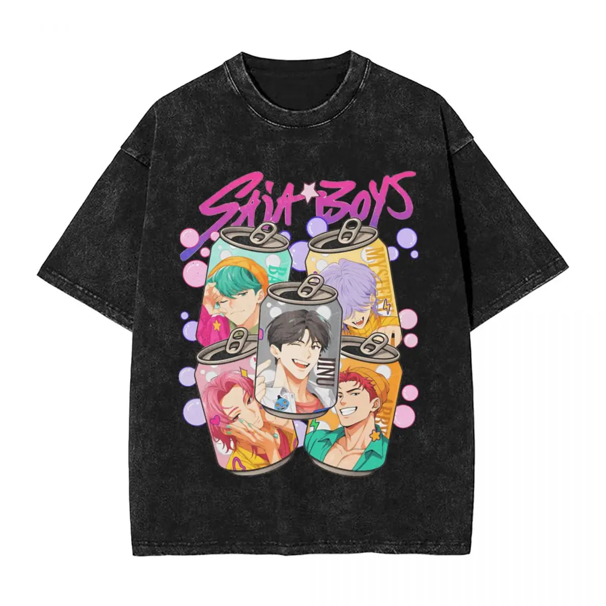 Oversized Washed K Pop T-Shirt