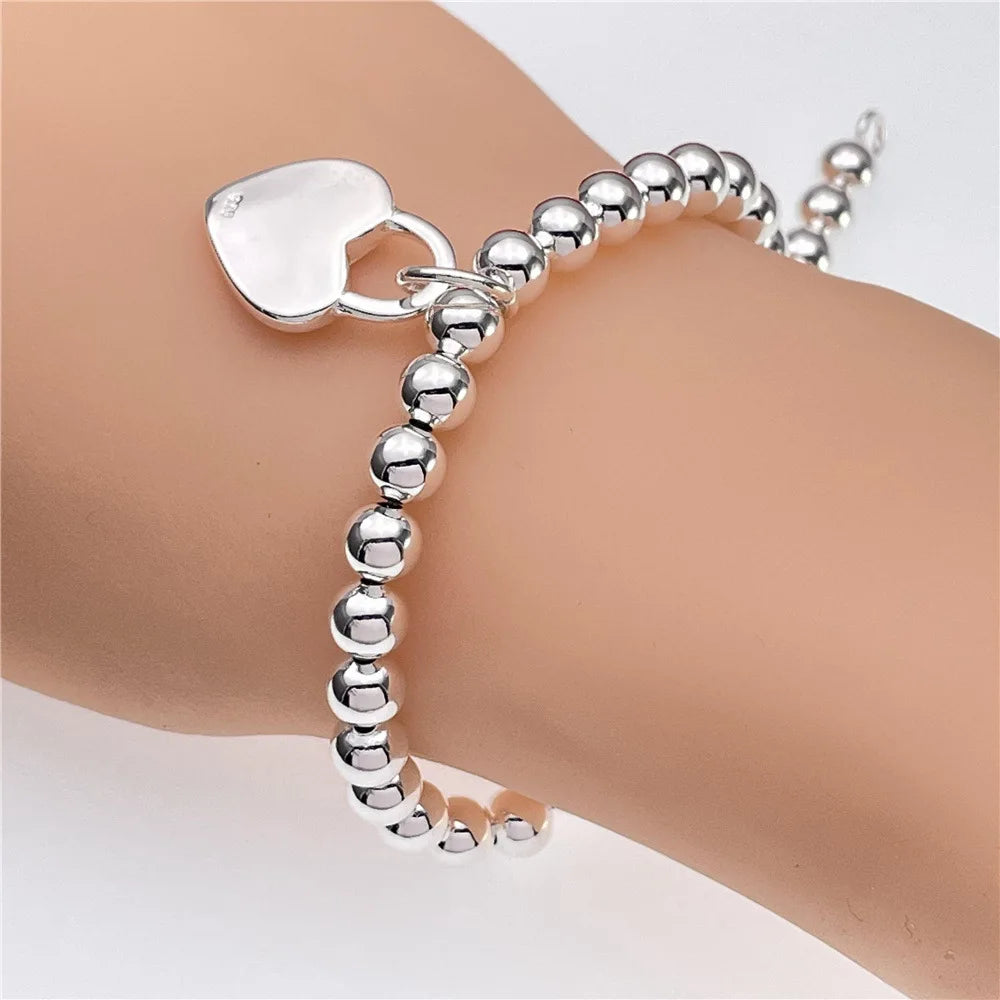 Sterling Silver Square Solid Chain Bracelet
