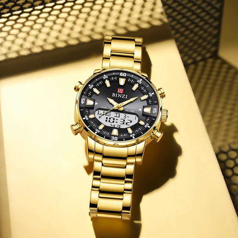 Men Stainless Steel Band Wrist Watch