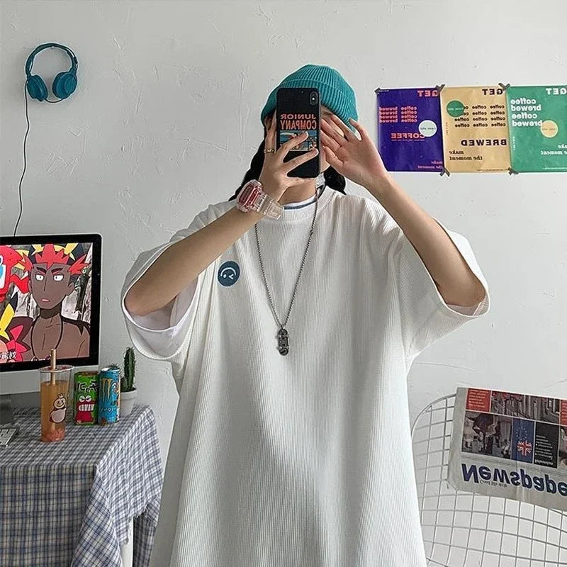 Short Sleeve Embroidery Print Tees