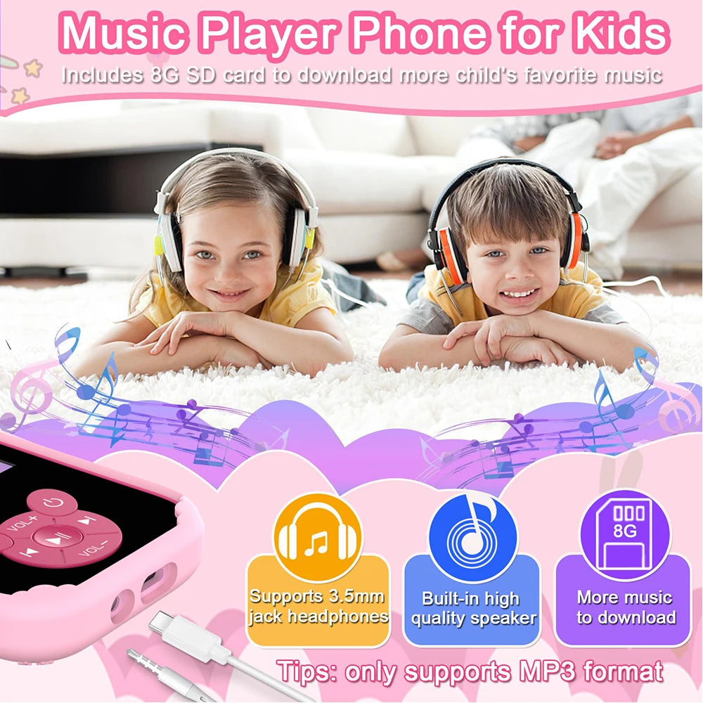 Kids Smart Phone Dual Camera Music Player