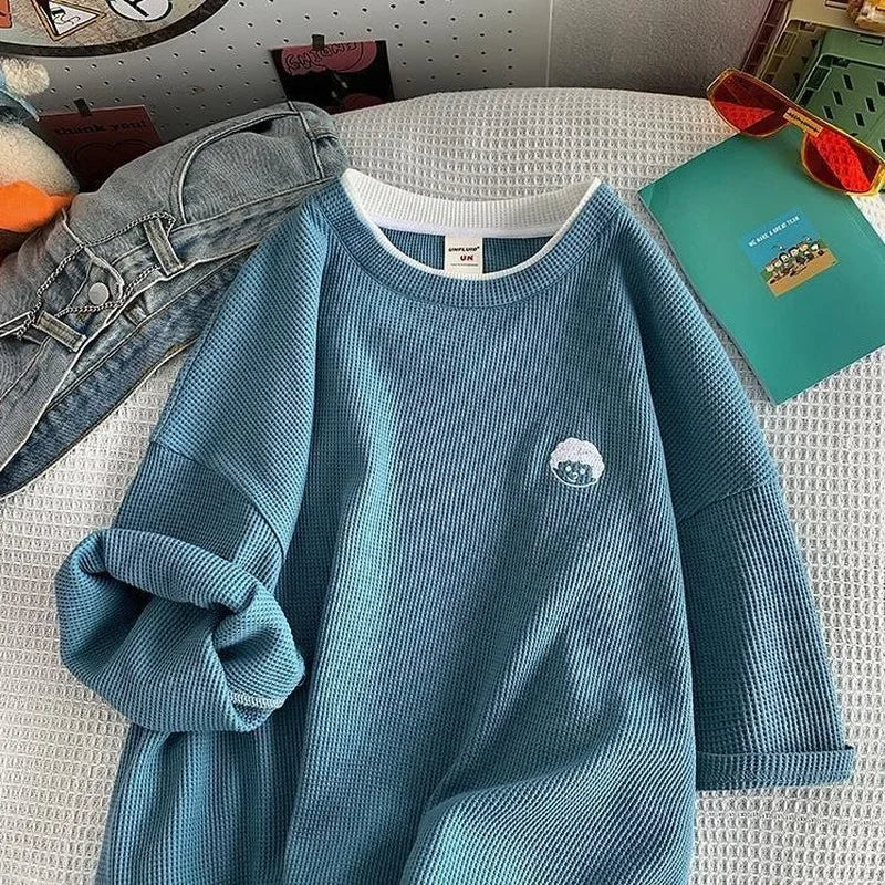 Short Sleeve Embroidery Print Tees