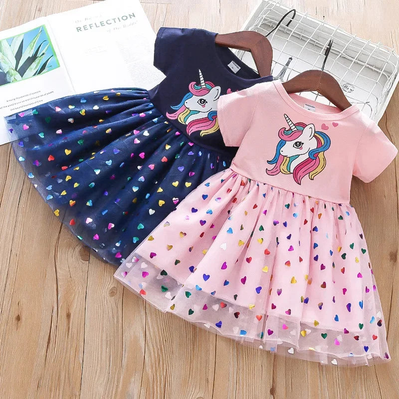 Unicorn Girls Sequins Dress