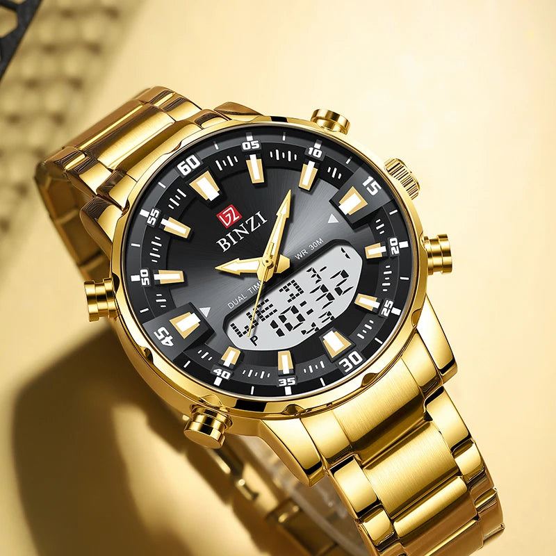 Men Stainless Steel Band Wrist Watch