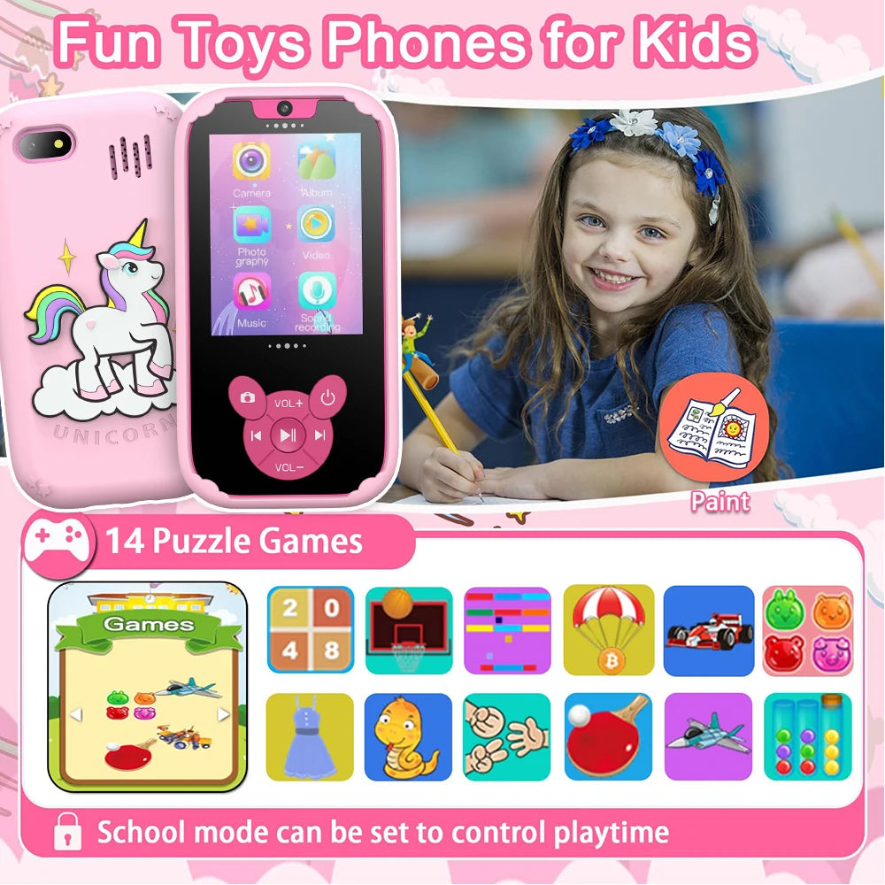 Kids Smart Phone Dual Camera Music Player