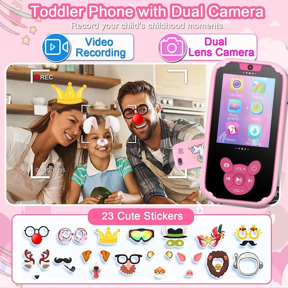 Kids Smart Phone Dual Camera Music Player