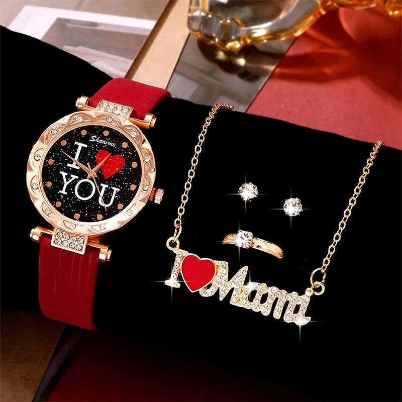 5pcs Set Women Watches
