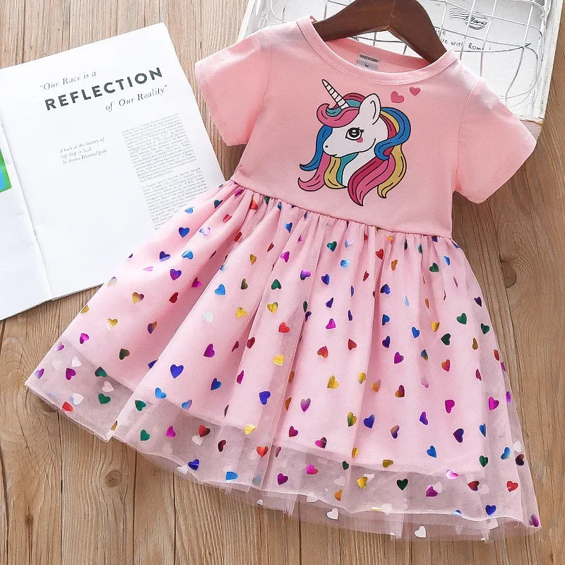 Unicorn Girls Sequins Dress
