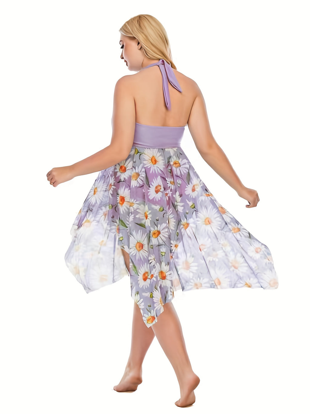 Skirt Style Swimsuit with flower print