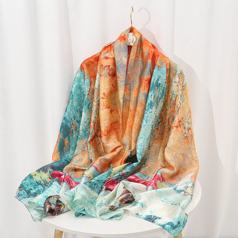 Elegant Landscape Print Scarf