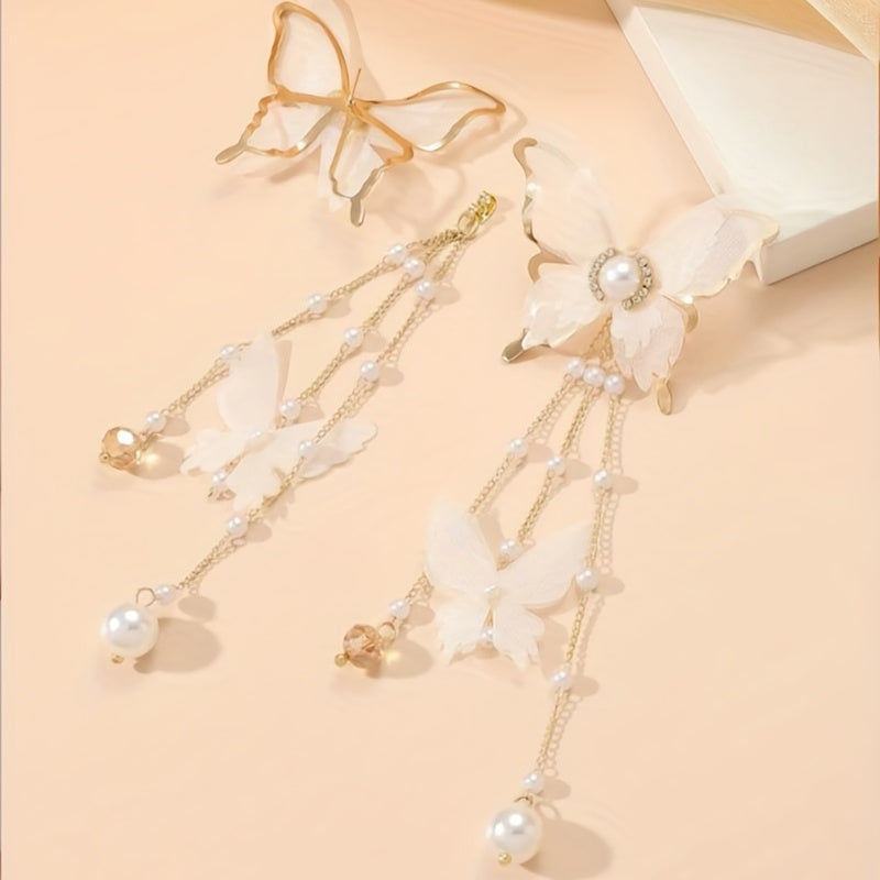 Elegant Butterfly Tassel  Earrings