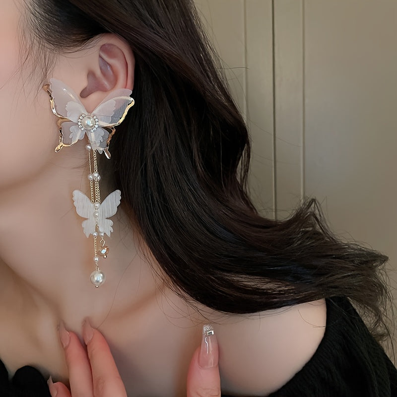 Elegant Butterfly Tassel  Earrings