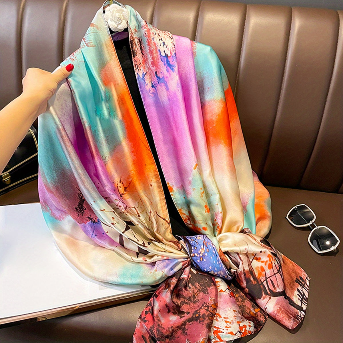 Elegant Landscape Print Scarf