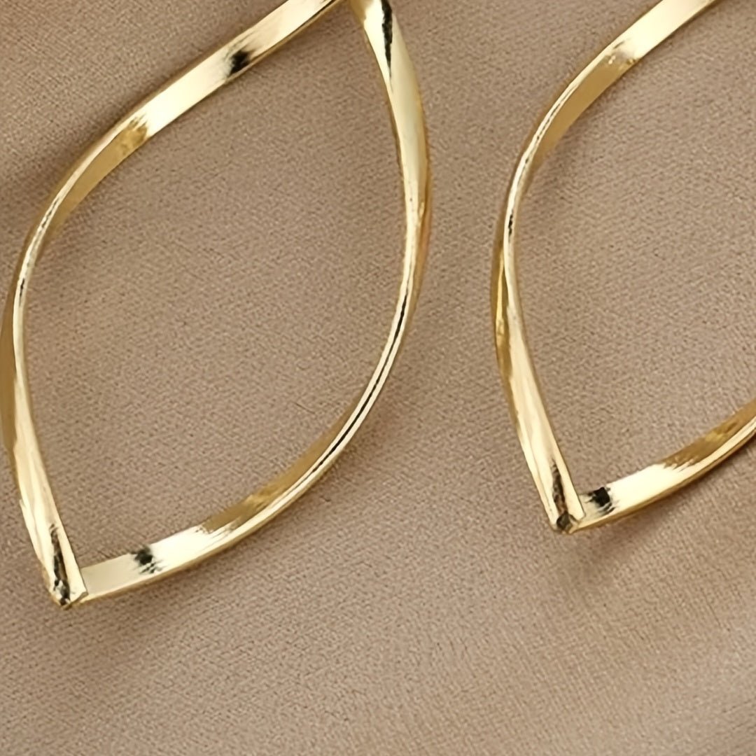 Hollow Twisted Dangle Earrings