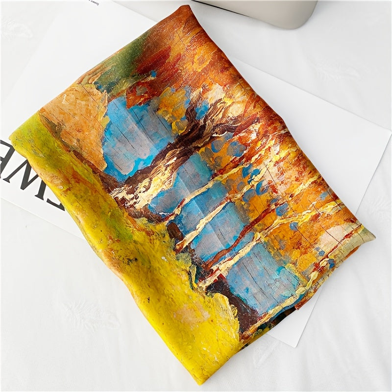 Elegant Landscape Print Scarf